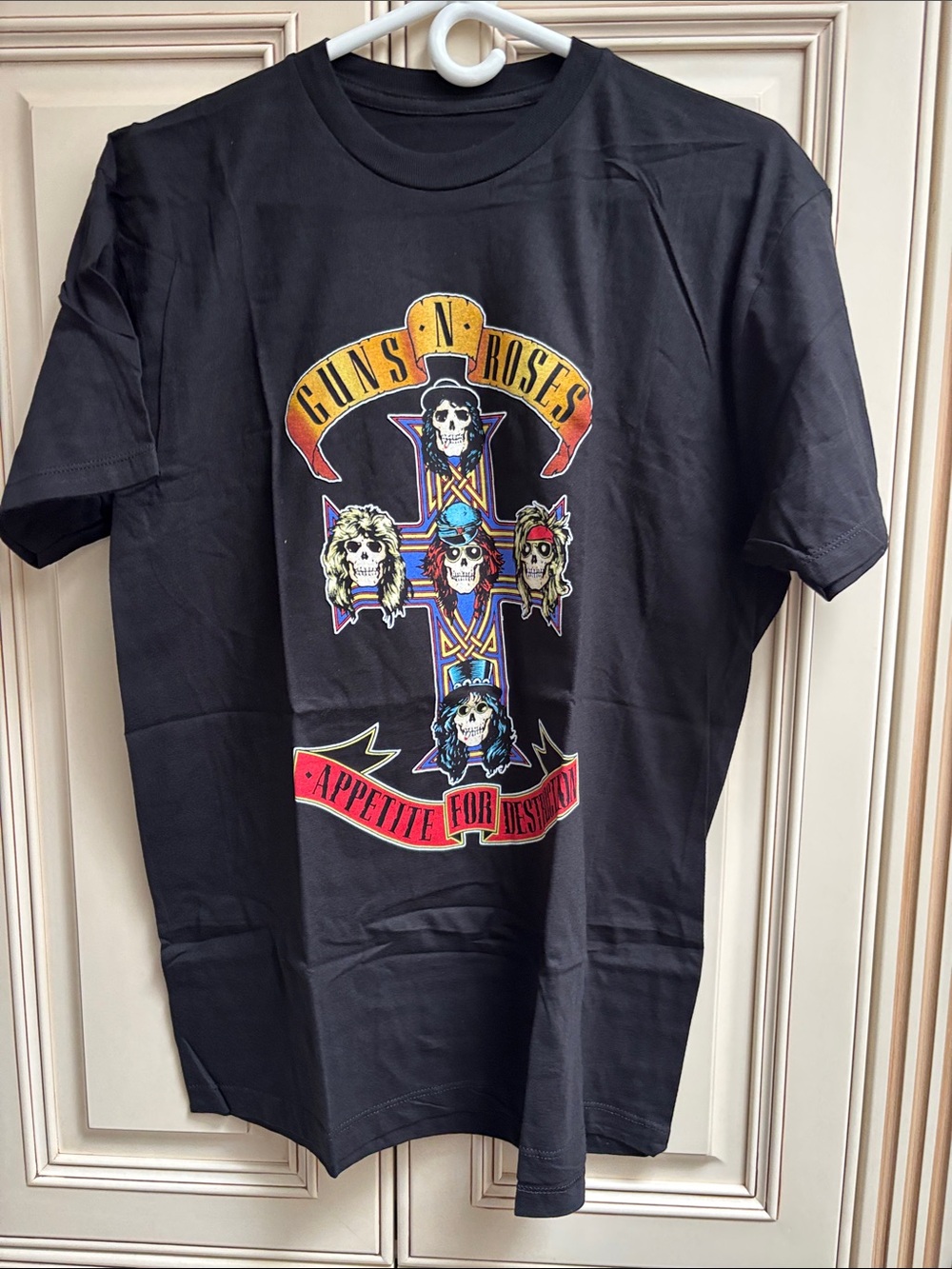 Guns N' Roses "Appetite for Destruction" Black Graphic Tee large NEW